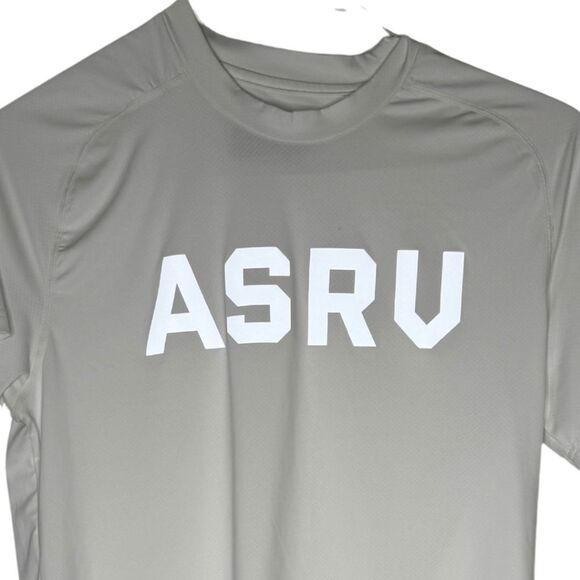 ASRV Men's Train Lite Athletic Training Performance Short Sleeve Top Gray Small - Picture 3 of 7